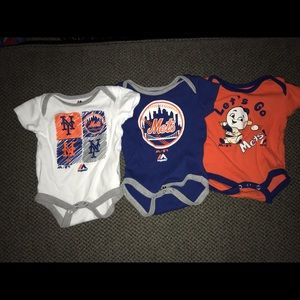 0-3 months New York Mets onesies